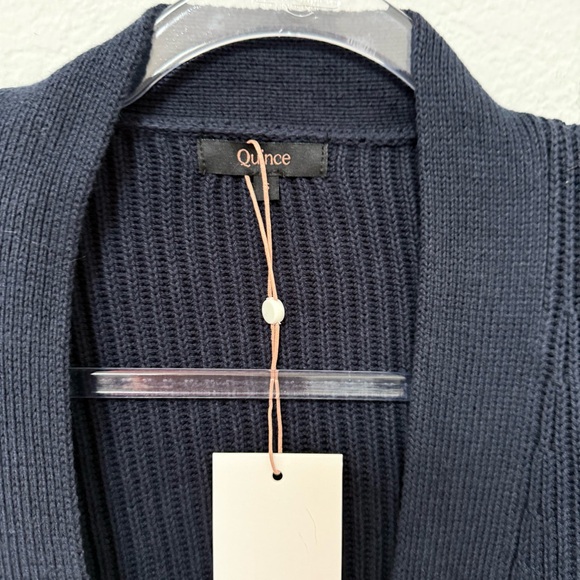 Quince Organic Cotton Oversized Cardigan Navy Size Small - Picture 3 of 6